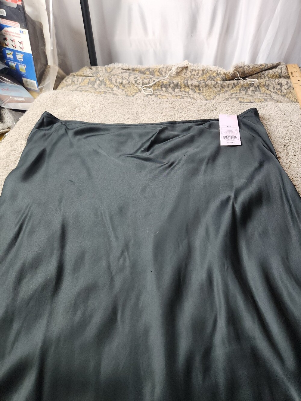 Women's Satin Trumpet Maxi Skirt - Wild Fable Black XXL - Picture 4 of 11